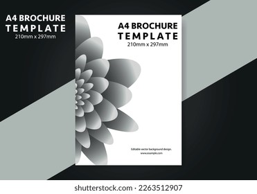 A4 Brochure Background design template vector, Flyer template for business background layout in A4 size