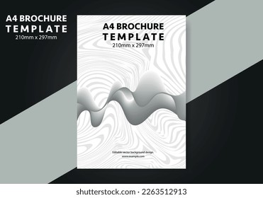 A4 Brochure Background design template vector, Flyer template for business background layout in A4 size