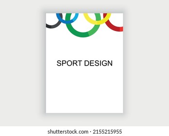 A4 brochure with colored rings. Vector graphics.