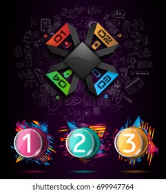A4 Brochure Cover Mininal Design with Geometric shapes, colorful gradients and space for text, header, footer and titles. Futuristic Page Template.