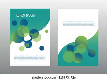 A4 brochure design template vector. Annual report page cover illustration.