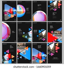 A4 brochure layout of covers design templates for flyer leaflet, A4 format brochure design, report, magazine, book design. Colorful simple design background for professional business agency portfolio.