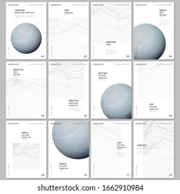 A4 brochure layout of covers design templates for flyer leaflet, A4 brochure design, report, presentation, magazine cover, book design. Cyberspace technology, futuristic digital science technology.