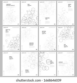 A4 brochure layout of covers design templates for flyer leaflet, A4 brochure design, report, presentation, magazine cover, book design. Digital business process automation concept vector infographic.
