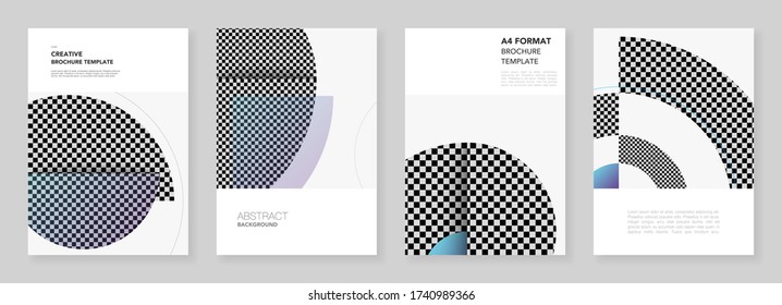 Diseño de folletos A4 de plantillas de diseño para volante, folleto A4, informe, portada de revista, diseño de libros con pancartas de círculo abstracto. Cartel web de medios sociales. Fotografía de la red social.