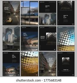 Diseño de folletos A4 de plantillas de diseño para volantes, diseño de folletos en formato A4, informe, presentación, portada de revista, diseño de libros. Concepto de negocio empresarial con fundamentos abstractos