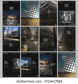 A4 brochure layout of covers design templates for flyer leaflet, A4 format brochure design, report, presentation, magazine cover, book design. Corporate business concept with abstract ackgrounds.