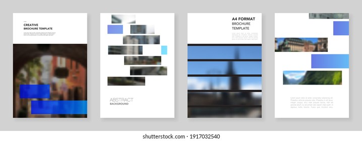 Diseño de folletos A4 de plantillas de carátulas para volantes, diseño de folletos A4, informe, presentación, portada de revista, diseño de libros. Estilo moderno de identidad corporativa para cualquier propósito. Plantilla de negocio.