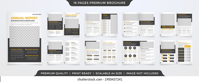 a4 brochure template design with minimalist style and modern concept layout use for business proposal and annual report