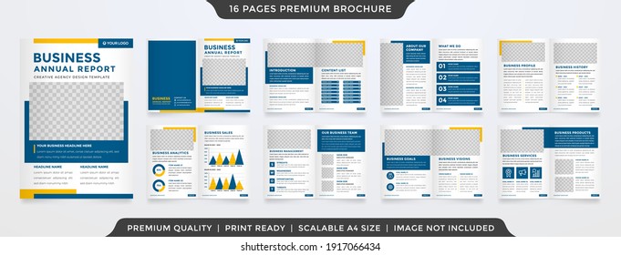 A4 Brochure Template Design With Minimalist Style And Modern Concept Use For Business Catalog And Annual Report