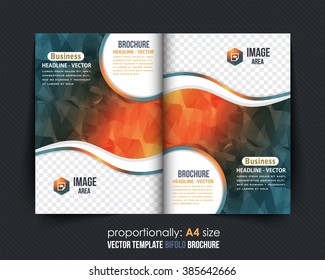 A4 Business Bi-Fold Brochure. Corporate Leaflet, Cover Design