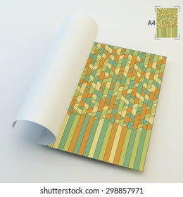 A4 Business Blank. Abstract Geometric Background. Mosaic. Vector Illustration. Can Be Used For Advertising, Marketing, Presentation.