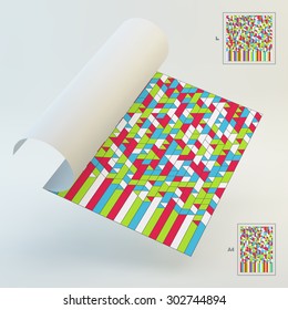 A4 Business Blank. Abstract Geometric Background. Mosaic. Vector Illustration. Can Be Used For Advertising, Marketing, Presentation.