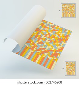 A4 Business Blank. Abstract Geometric Background. Mosaic. Vector Illustration. Can Be Used For Advertising, Marketing, Presentation.