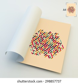 A4 Business Blank. Abstract Vector Illustration. Can Be Used For Advertising, Marketing, Presentation.