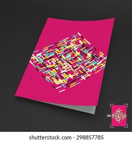 A4 Business Blank. Ilustración de vectores abstractos. Se Puede Utilizar Para Publicidad, Marketing, Presentación.