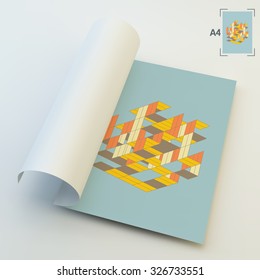 A4 Business Blank. Abstract Vector Illustration. 