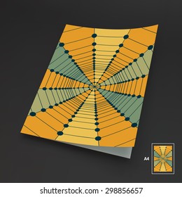 A4 Business Blank. Network Background. 3d Technology Vector Illustration. Can Be Used For Advertising, Marketing And Presentation.
