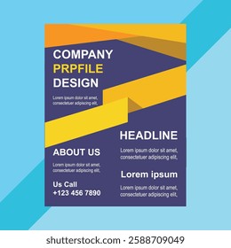 A4 business brochure flyer template design.