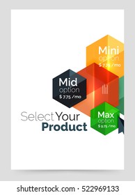 A4 business brochure template. Vector background for business brochure or flyer, presentation and web design navigation layout