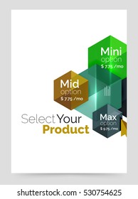 A4 business brochure template. Vector background for business brochure or flyer, presentation and web design navigation layout