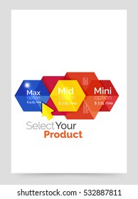 A4 business brochure template. Vector background for business brochure or flyer, presentation and web design navigation layout