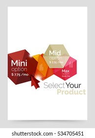 A4 business brochure template. Vector background for business brochure or flyer, presentation and web design navigation layout