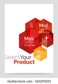 A4 business brochure template. Vector background for business brochure or flyer, presentation and web design navigation layout