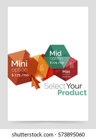 A4 business brochure template. Vector background for business brochure or flyer, presentation and web design navigation layout