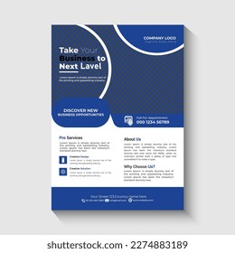 A4 business flyer design template
