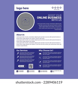 a4 business flyer design, template and brochure design template.