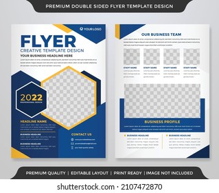 a4 business flyer template design with minimalist and modern style