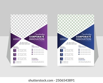 A4 Business Template Flyer Design 2 Color