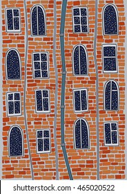 A4 colorful. Doodle Vector Monochrome Decorative stars reflection in many window. Coloring book anti stress for adult and older children. Coloring page.