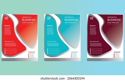 A4 colorful vector flyer design template here