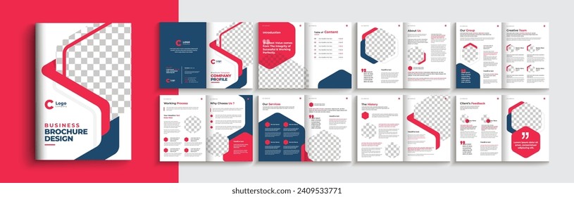 A4 company profile business brochure template layout design, Corporate creative brochure layout design