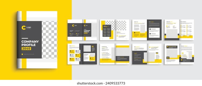 A4 company profile business brochure template layout design, Corporate creative brochure layout design