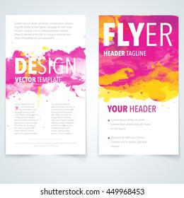 a4 conceptual vector brochure watercolor template ad blueprint design part a4 color way pink abstract background scene yellow digital gold performance modern empty business golden fancy print concept