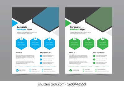 A4 Corporate Business Flyer Vector Design