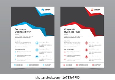 A4 Corporate Business Flyer Vector Design