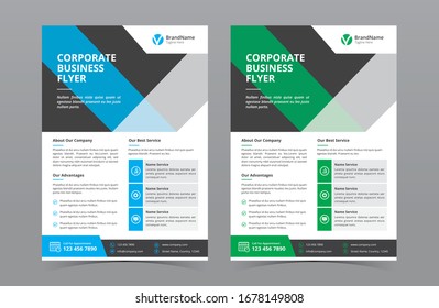A4 Corporate Business Flyer Vector Design