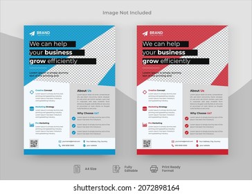 A4 Corporate Flyer Design Template, Flyer Design, Template. Poster Design Templae
