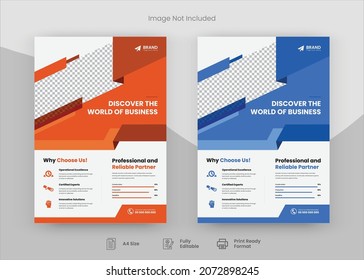 A4 Plantilla de diseño de volante corporativo, Diseño de volante, Plantilla. Plantilla de diseño de afiches