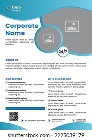 Plantilla de diseño de volante corporativo A4