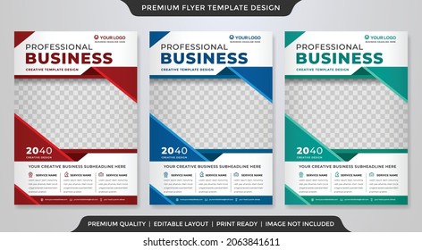 a4 corporate flyer template with abstract and modern layout use for business ads and infographic