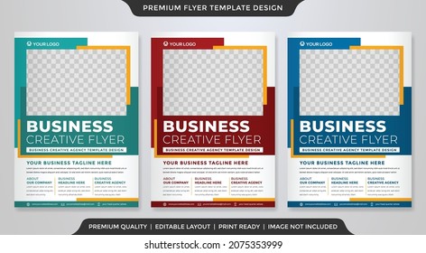 a4 corporate flyer template with abstract style and modern layout use for business ads and poster