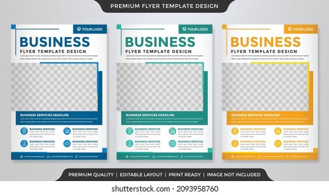 a4 corporate flyer template with abstract style use for business ads