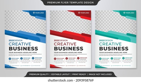 a4 plantilla de folleto corporativo con estilo abstracto para anuncios comerciales