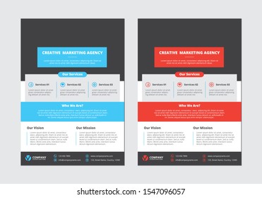 A4 Corporate Flyer Vector Design