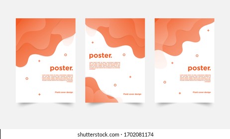A4 cover set. Dynamic shape on light background. Great for poster, cover, social media, print, web, business.